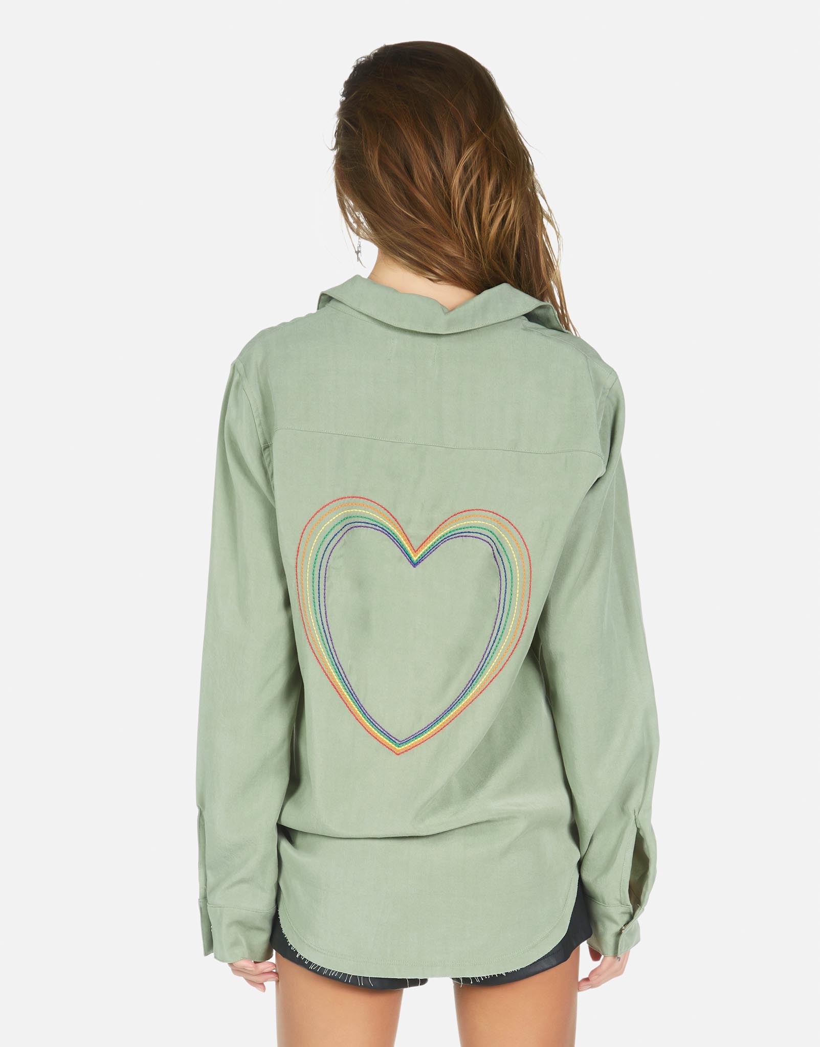 Lauren Moshi Women's Pilar Rainbow Heart - 