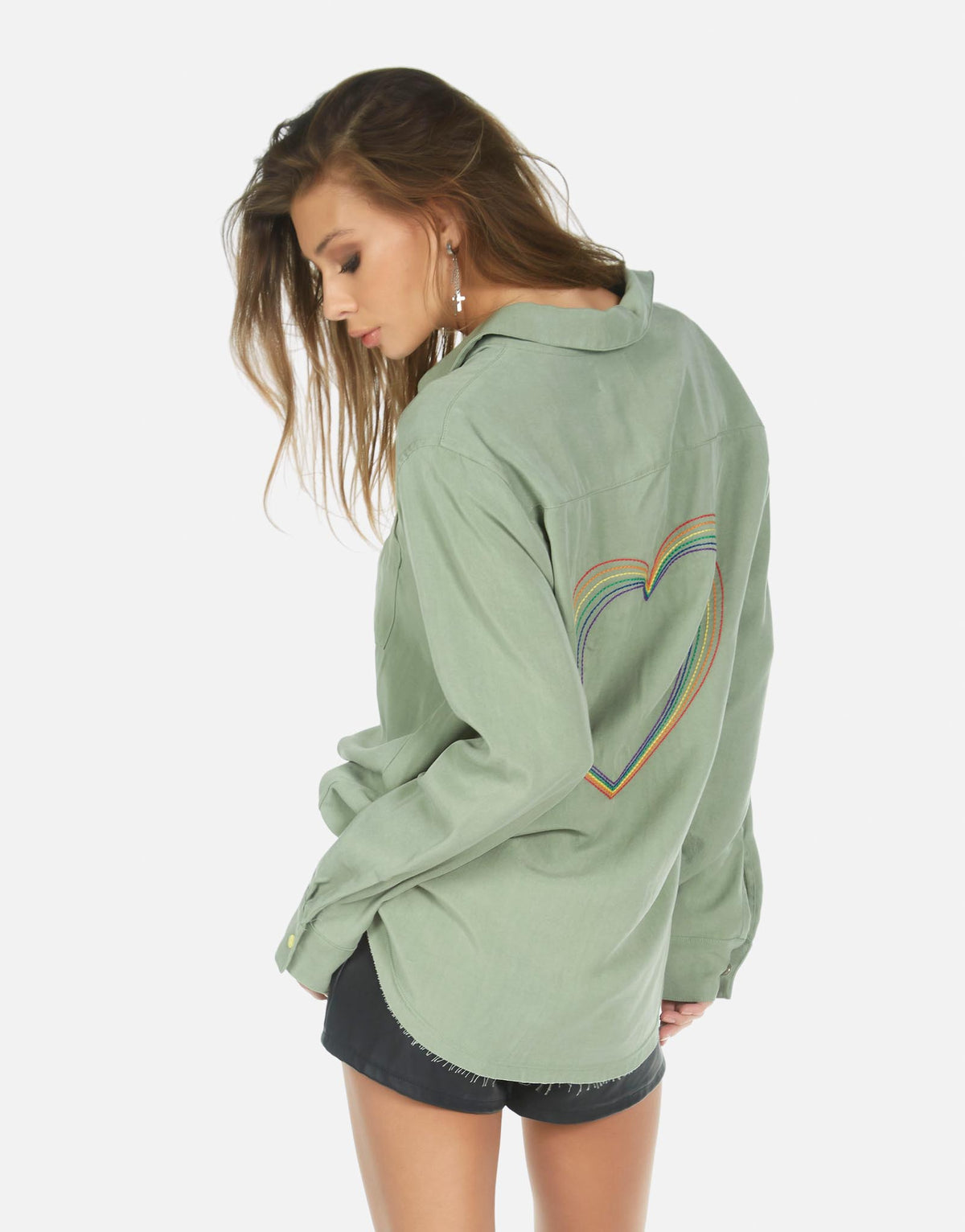 Lauren Moshi Women's Pilar Rainbow Heart - XS