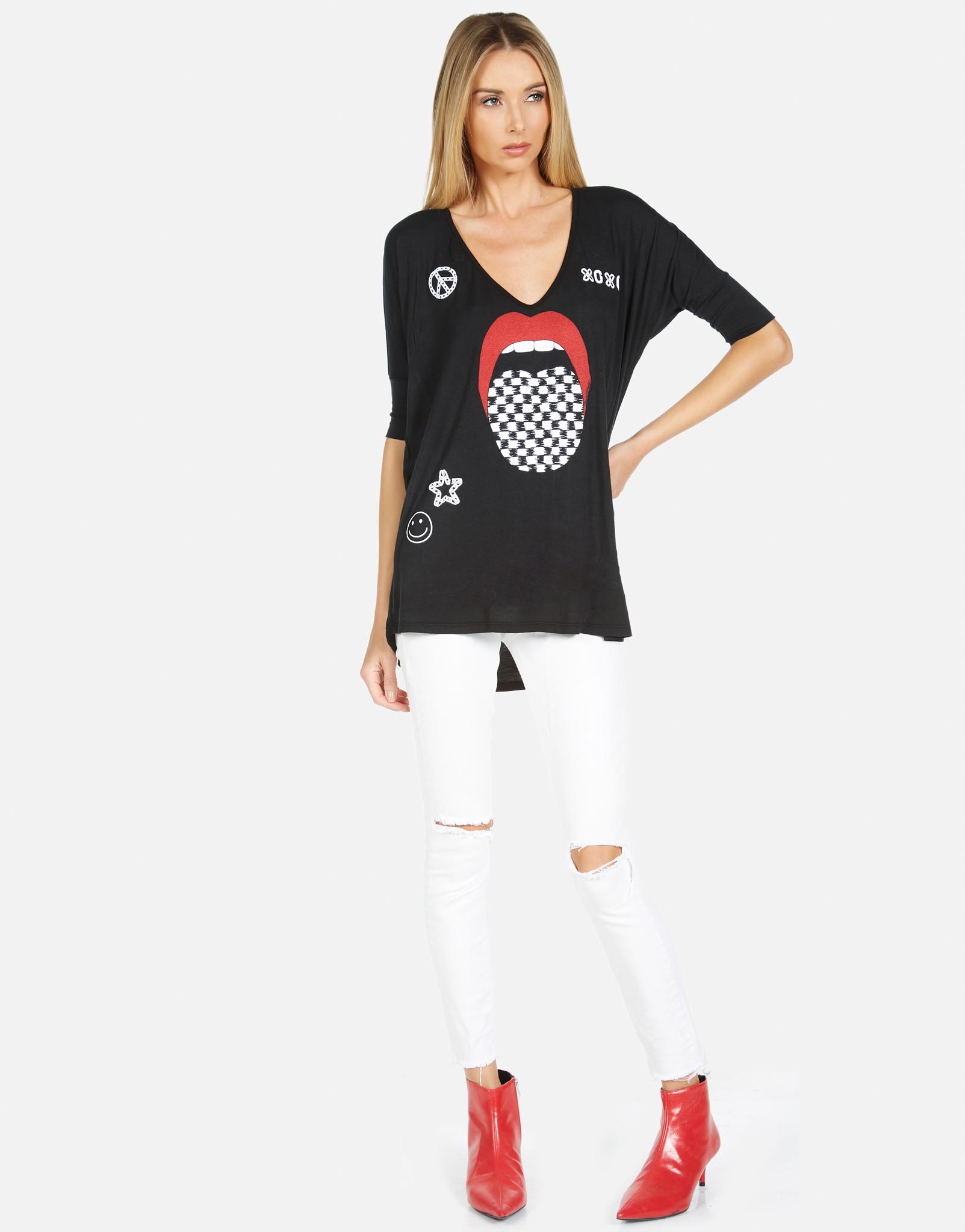Lauren Moshi Women's Eva Checker Tongue - 