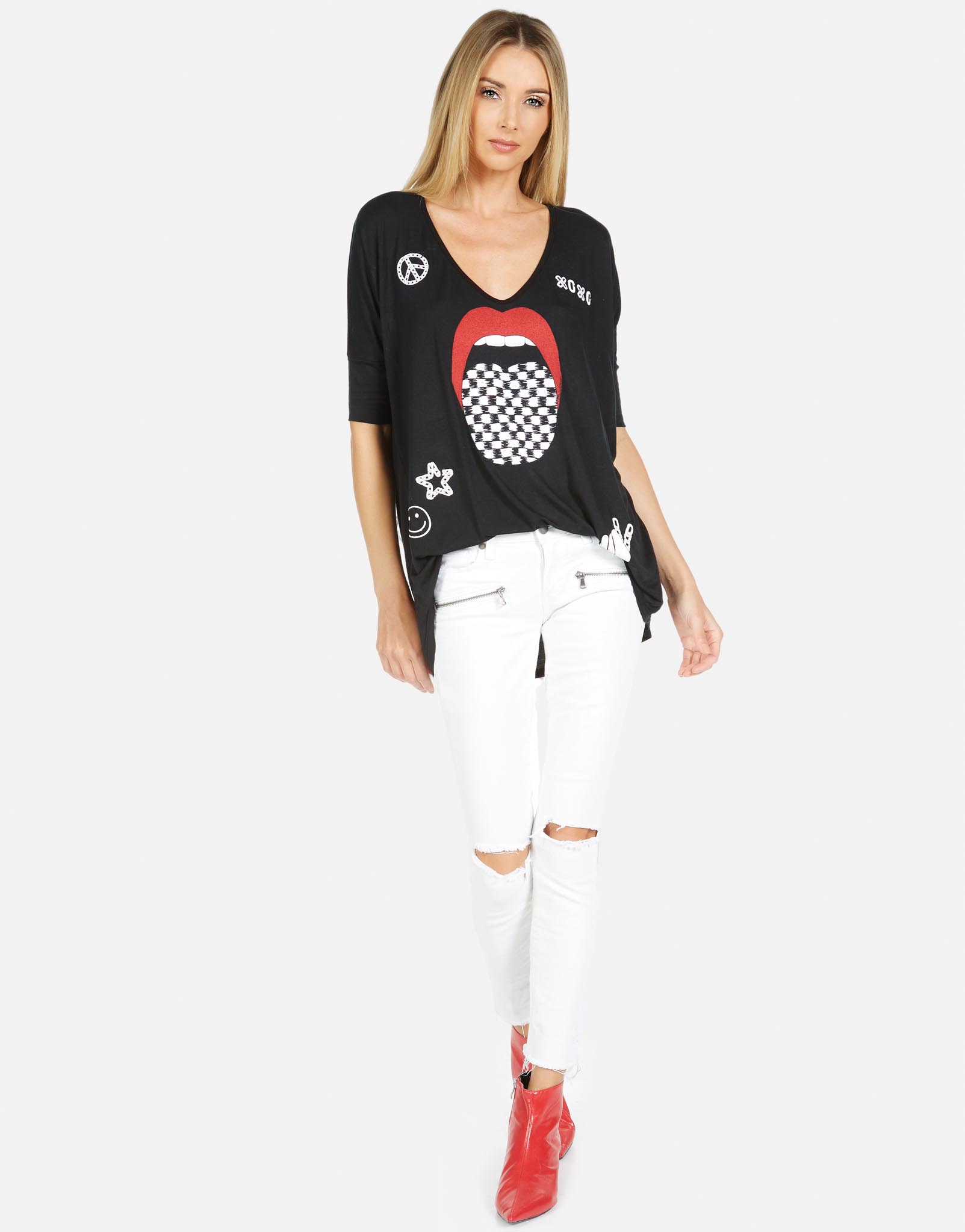 Lauren Moshi Women's Eva Checker Tongue - 