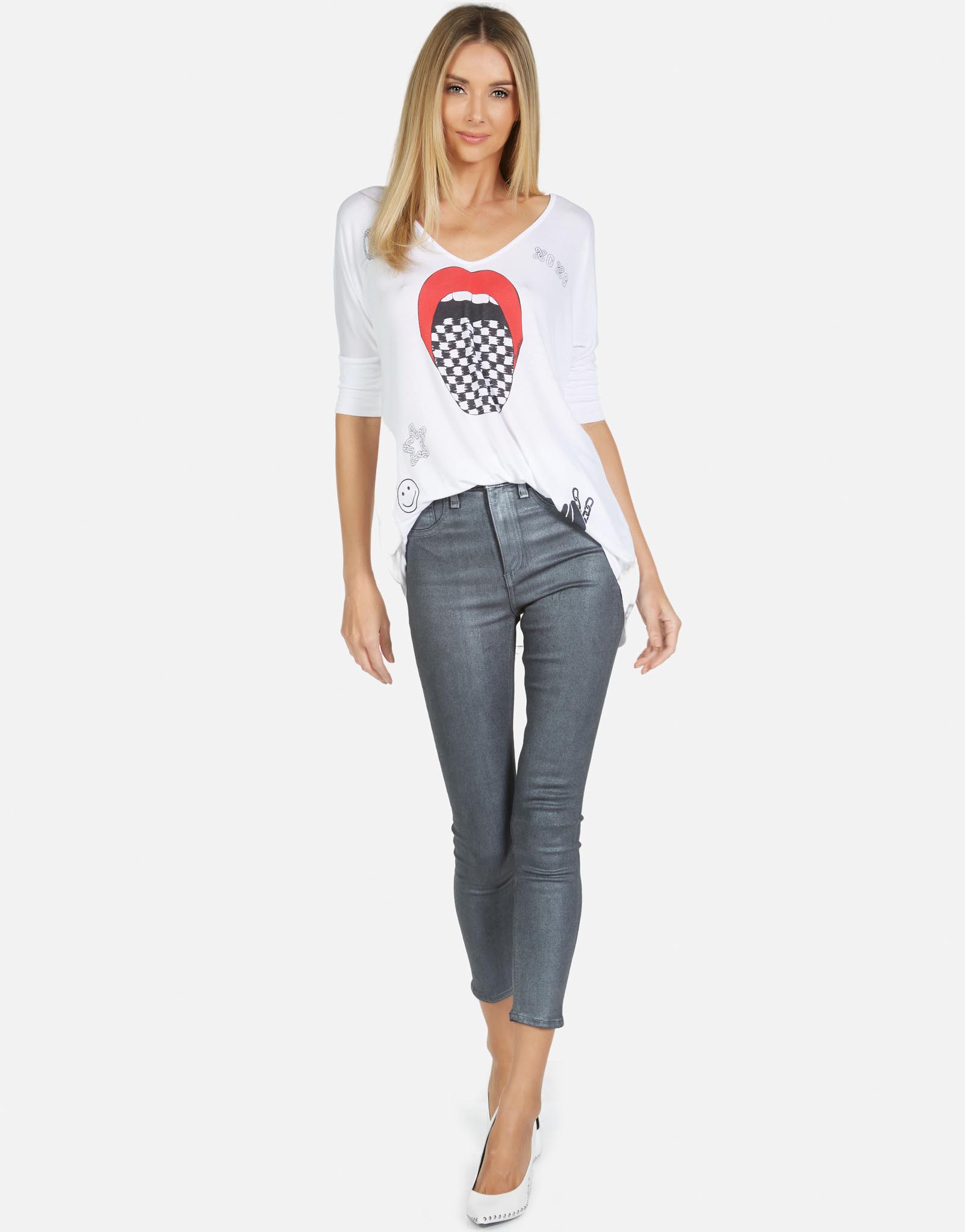 Lauren Moshi Women's Eva Checker Tongue - 