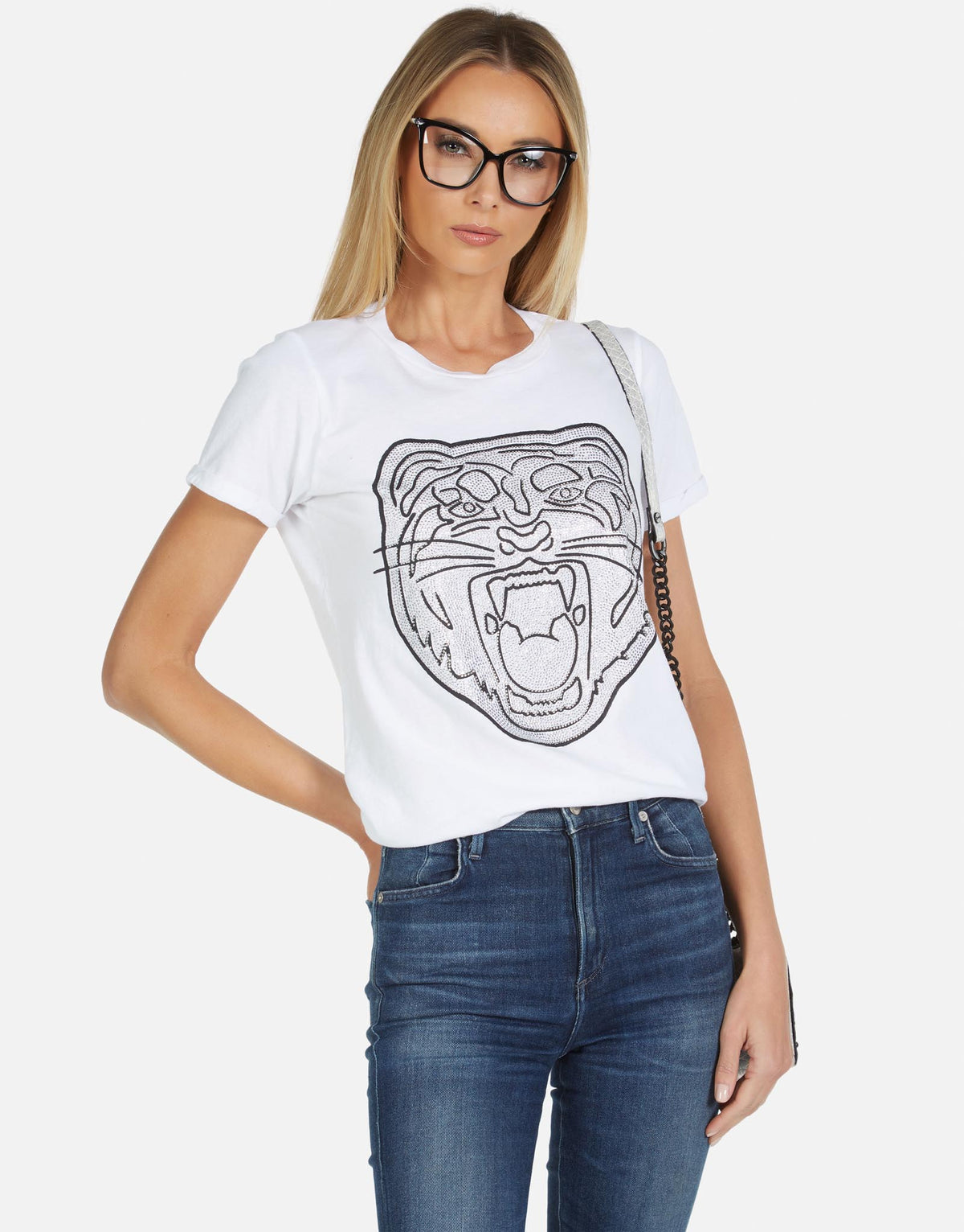 Lauren Moshi Women's Edda Crystal Tiger Head - XS