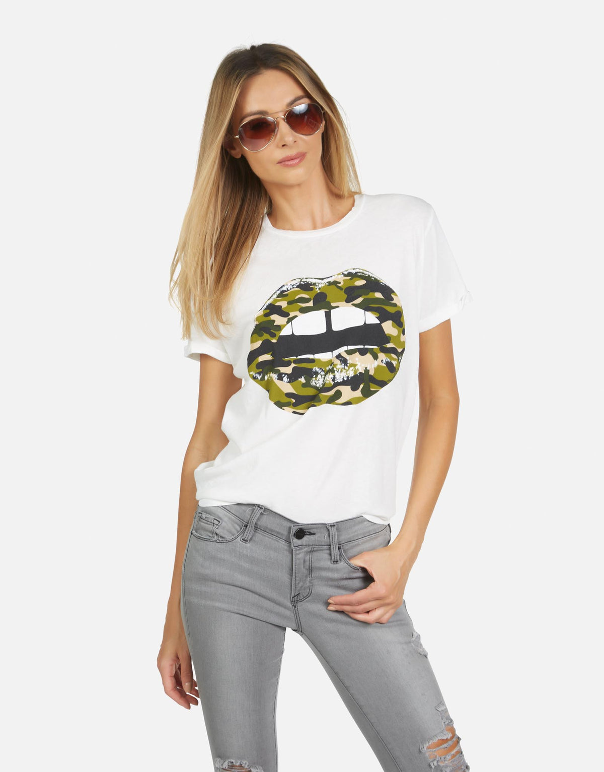 Lauren Moshi Women's Edda Camo Lip - XS