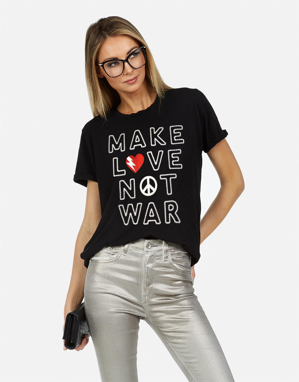 Lauren Moshi X Women's Edda X Make Love Not War - Black