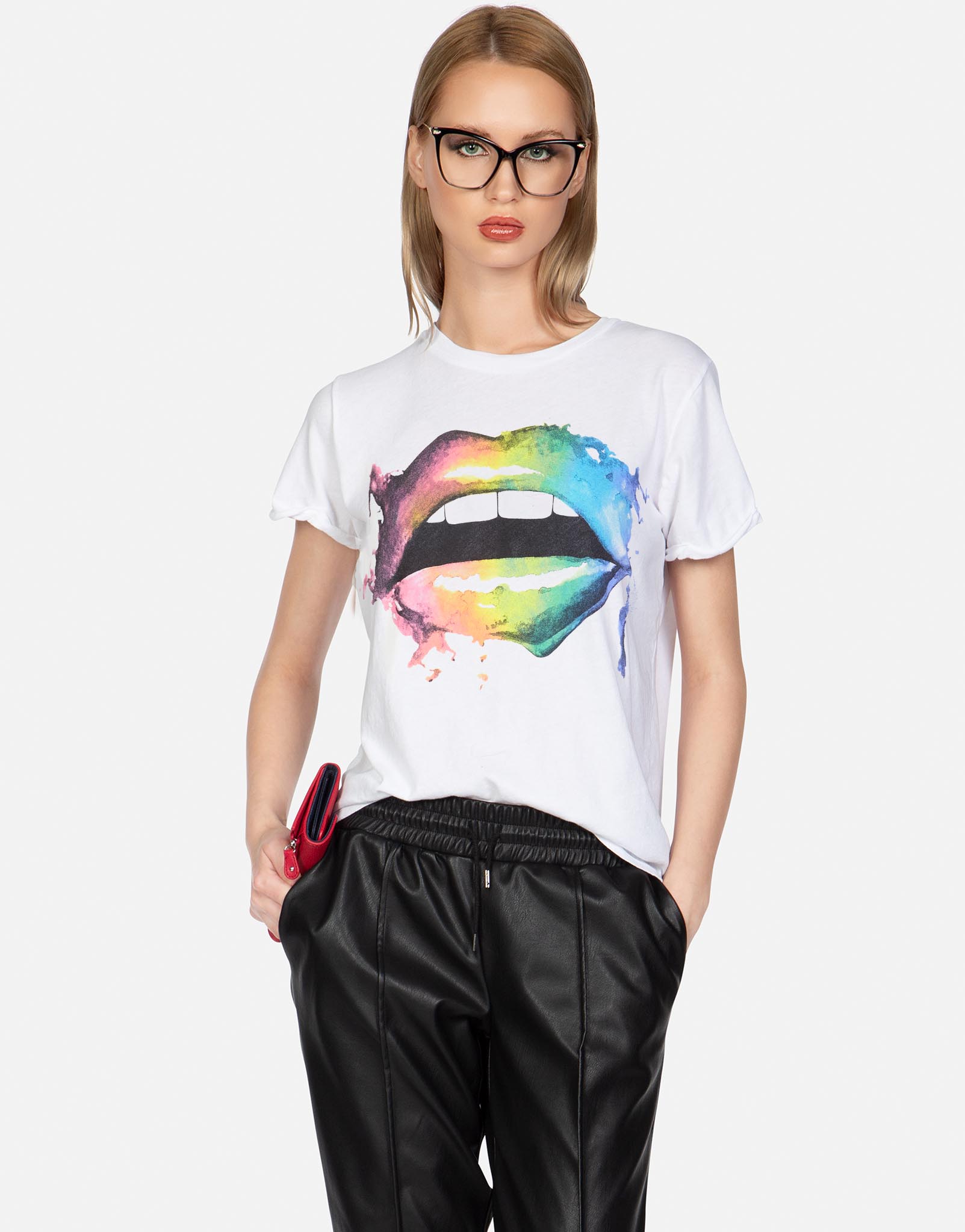 Lauren Moshi X Women's Edda Rainbow Smudge Lip - White