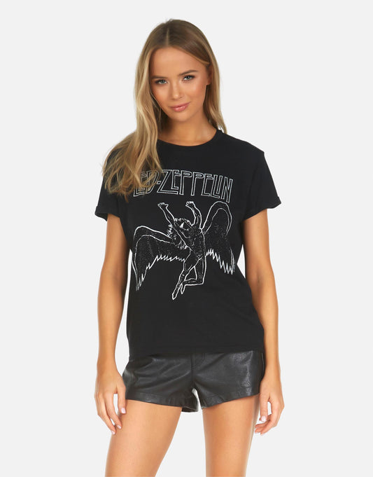 Lauren Moshi X Women's Edda X Led Zeppelin Outline - Black