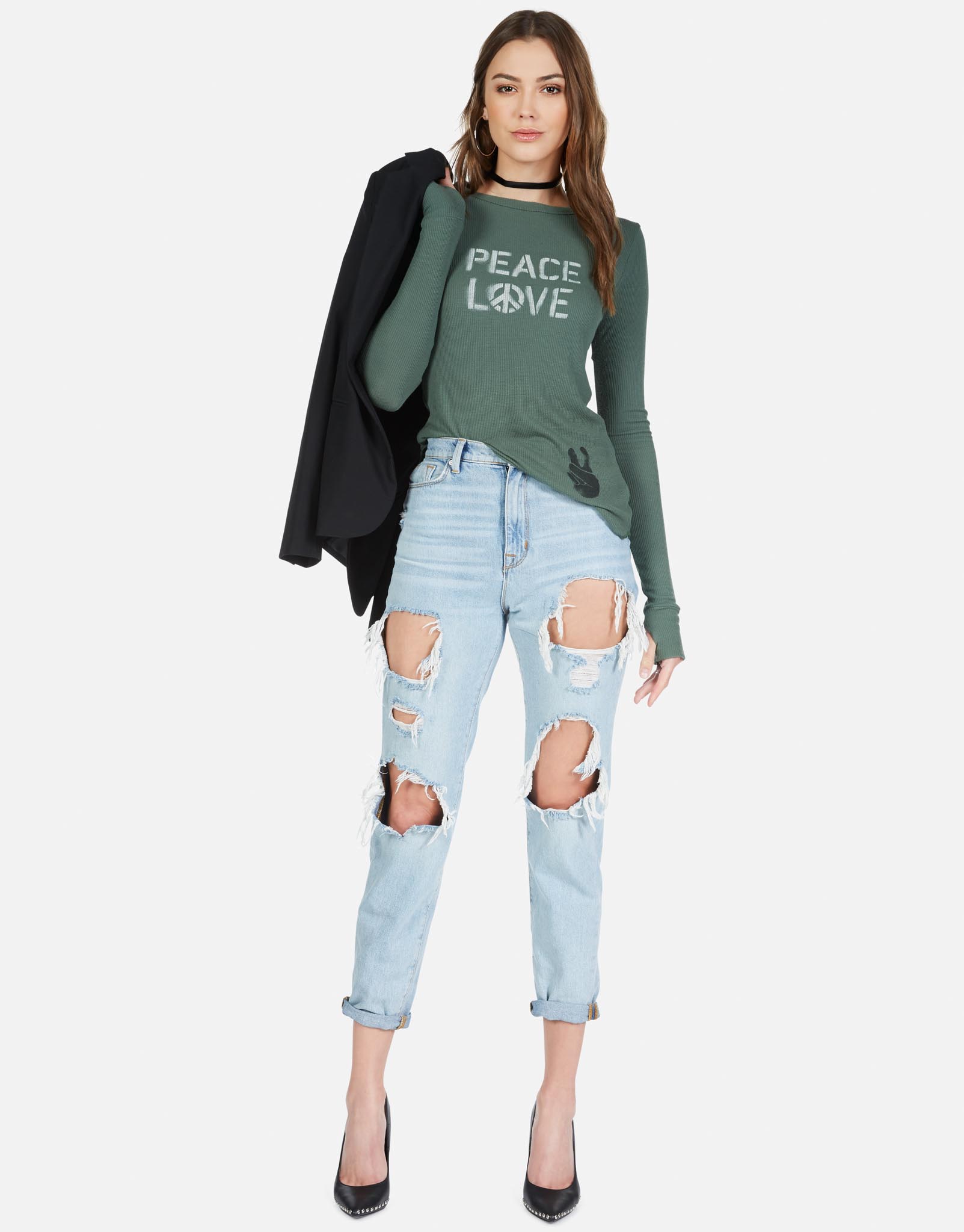 Lauren Moshi Women's Mckinley Peace Love Spray - 