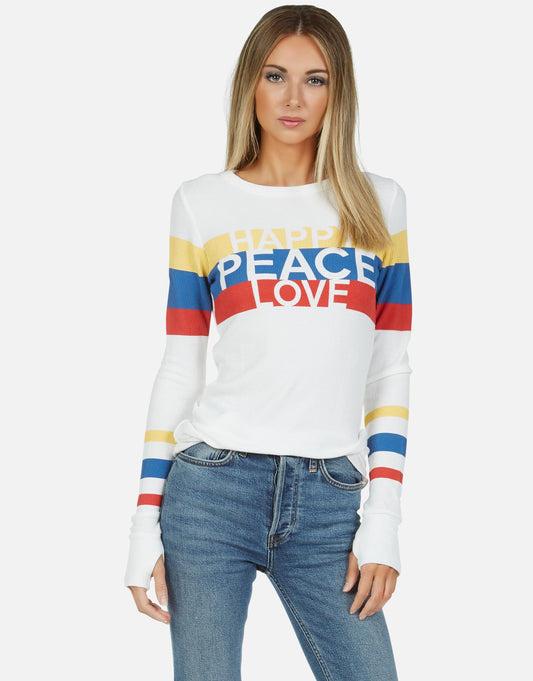 Lauren Moshi Women's McKinley Happy Peace Love - 