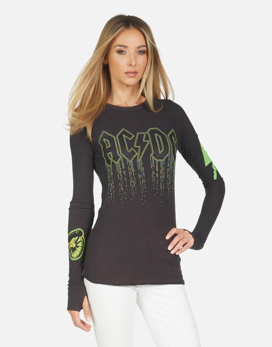 Lauren Moshi X ACDC Women's McKinley AC/DC Neon Stud - XS