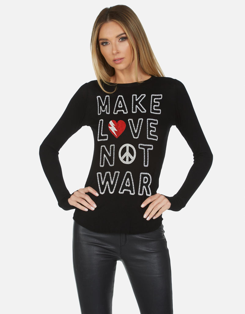Lauren Moshi X Women's McKinley X Make Love Not War - Black