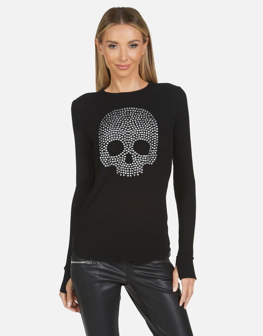 Lauren Moshi X Women's McKinley X Nailhead Skull - Black