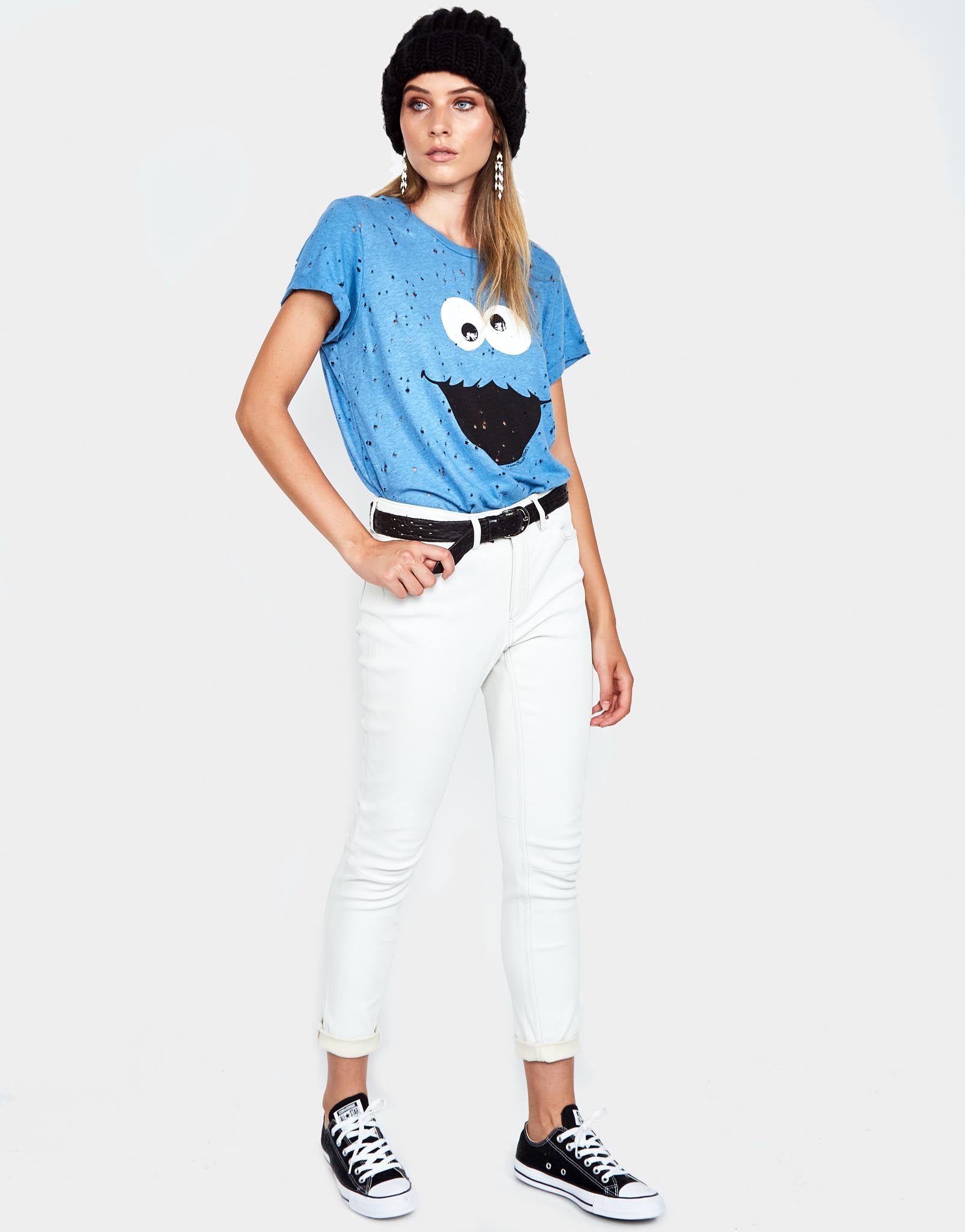 Cookie Monster Rollup Sleeve Tee | Bess by Moshi