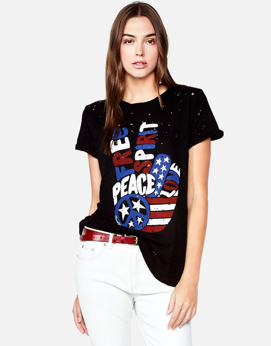 Lauren Moshi Women's Bess Free Spirit Peace - Black