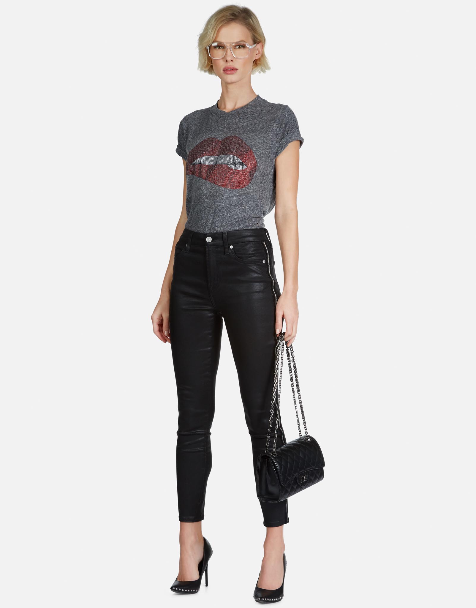 Lauren Moshi Women's Capri Crystal Biting Lip - 