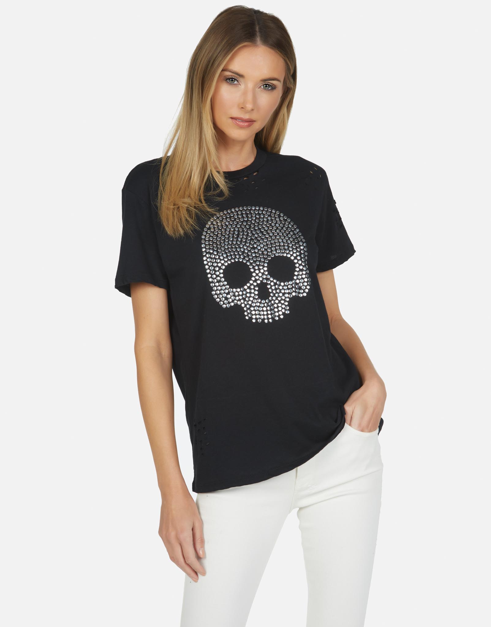 Lauren Moshi Women's Capri Nailhead Skull - 