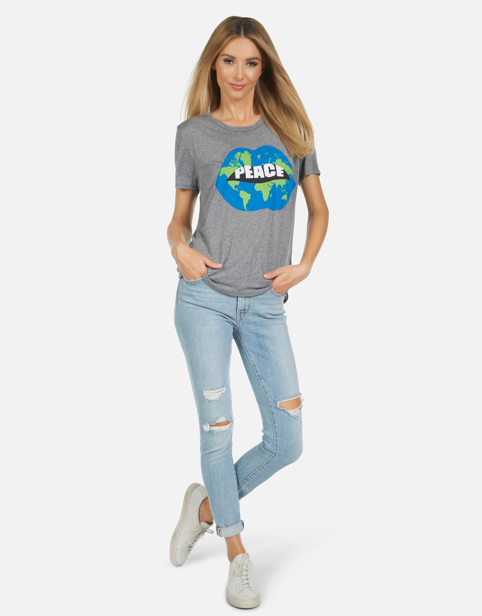 Lauren Moshi Women's Capri World Peace Love - 