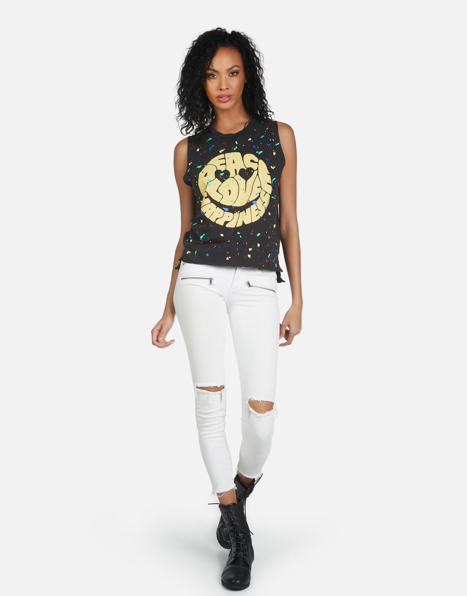 Lauren Moshi Women's Kinzington Text Happy Face - 