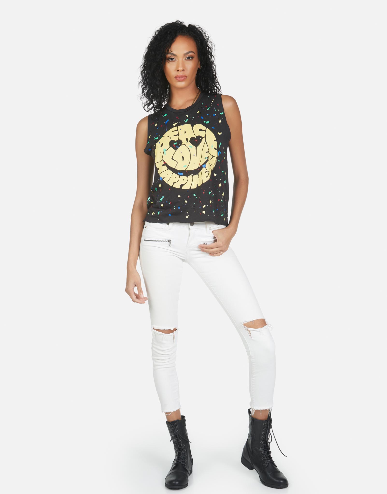 Lauren Moshi Women's Kinzington Text Happy Face - 