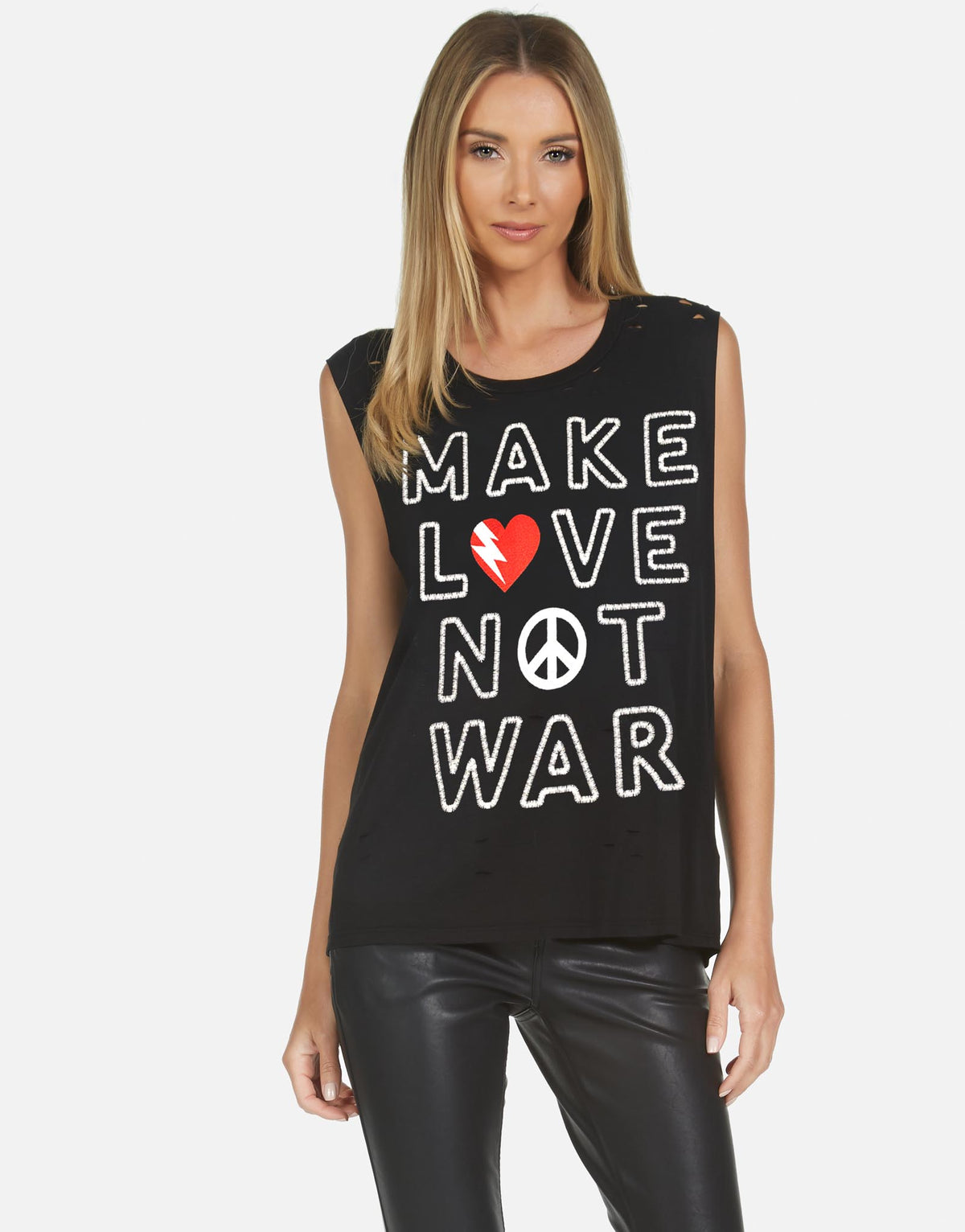 Lauren Moshi X Women's Kel X Make Love Not War - Black