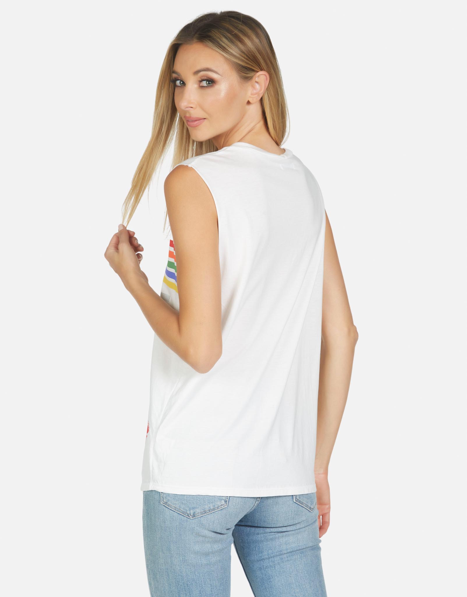 Lauren Moshi Women's Kel Peace Love Stripe - 