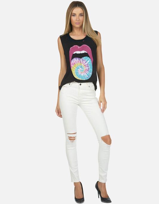 Lauren Moshi Women's Kel Tie Dye Tongue - 