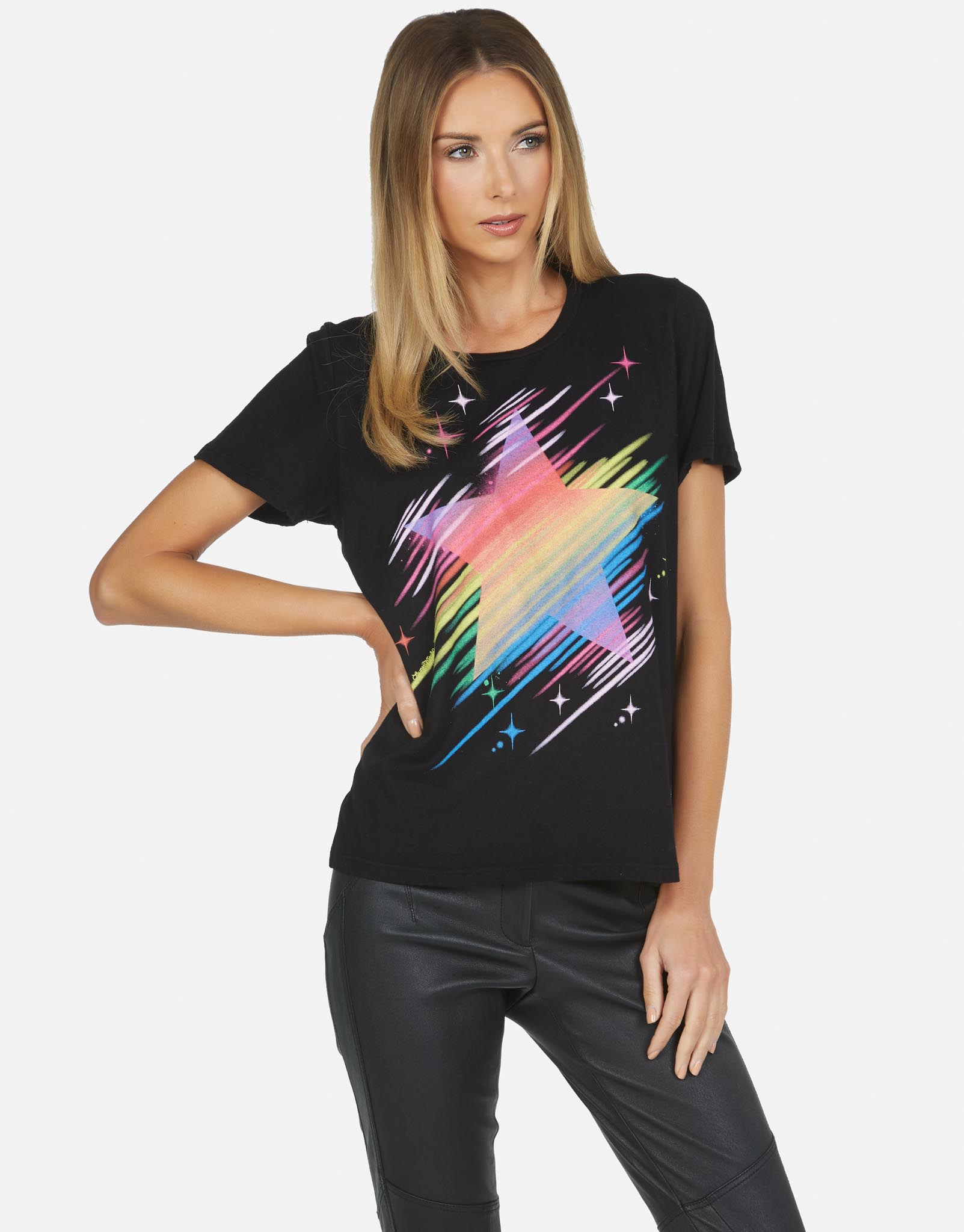 Lauren Moshi Women's Croft Neon Sparkle Star - 
