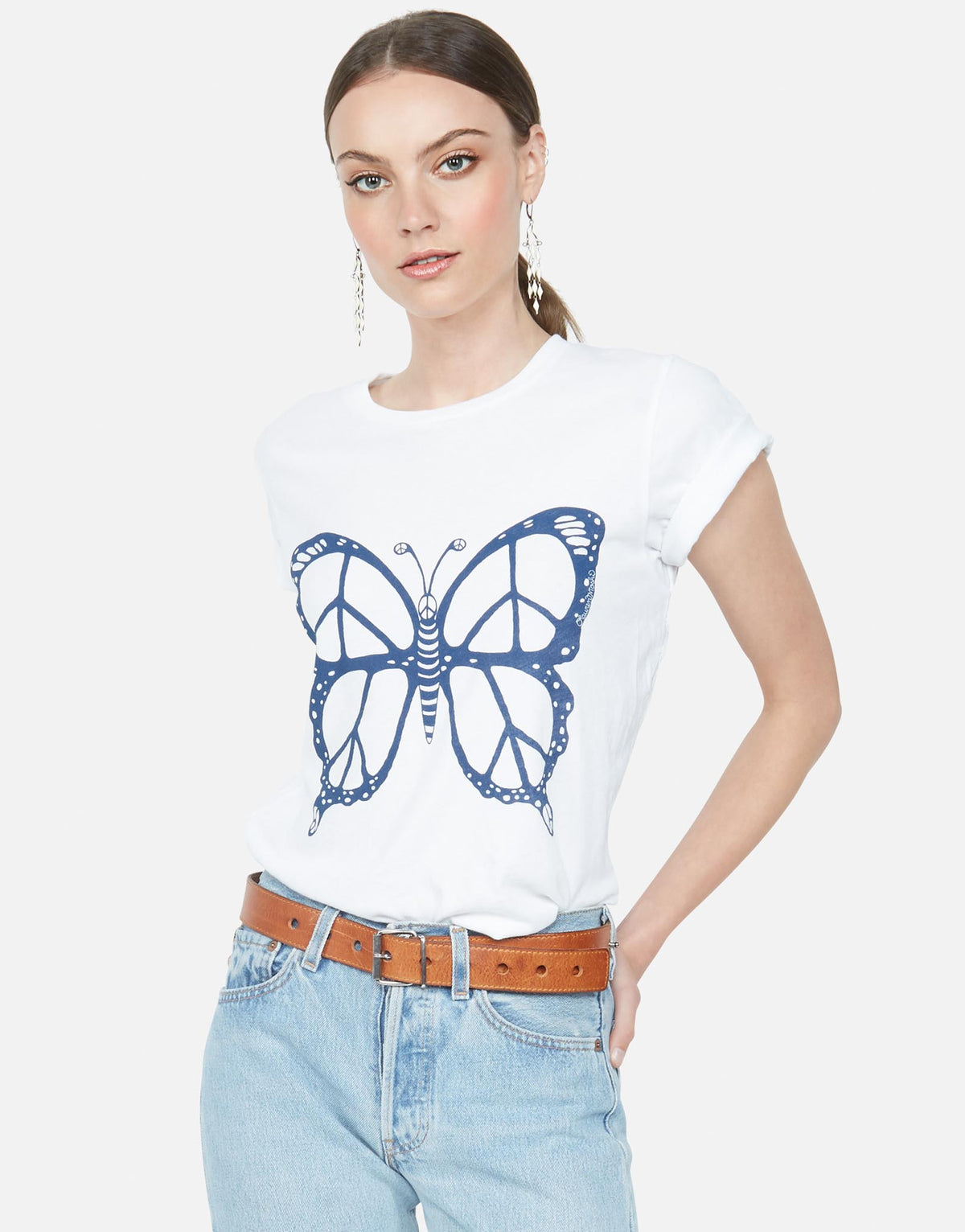 Lauren Moshi Women's Croft Peace Butterfly - White