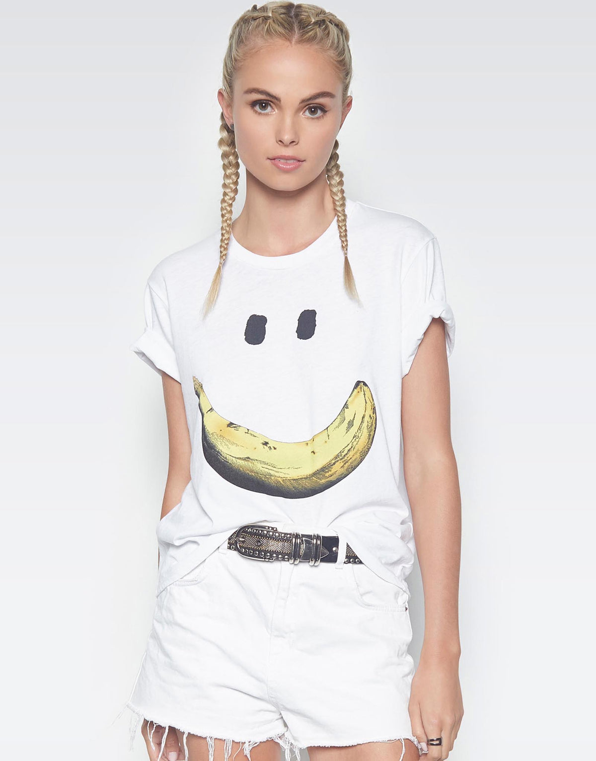 Lauren Moshi Women's Evie Happy Banana - White