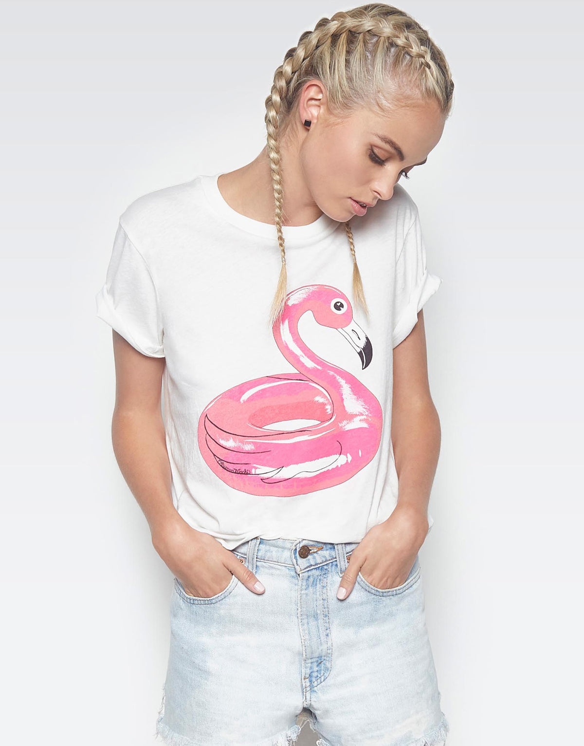 Lauren Moshi Women's Evie Flamingo Floatie - White