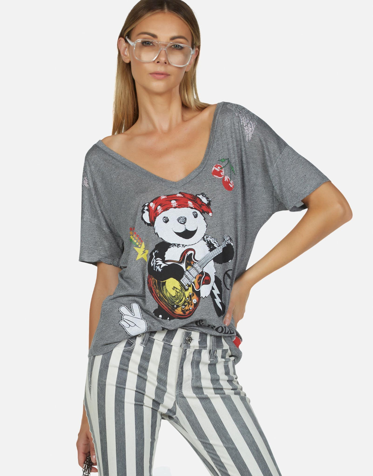 Lauren Moshi Women's Brixton Rock Bear - Heather Grey