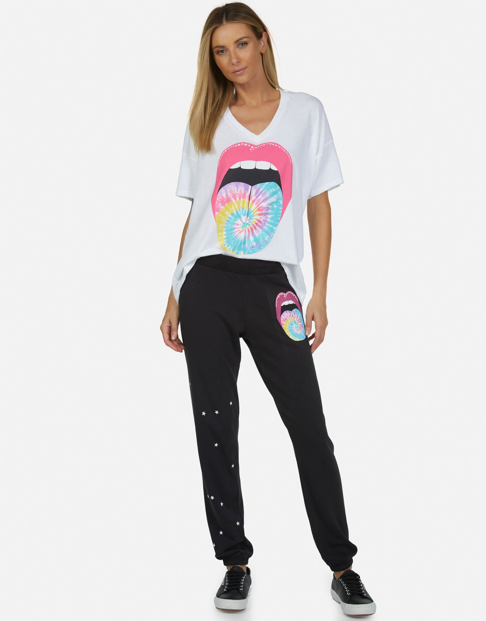 Lauren Moshi Women's Gia Tie Dye Tongue - 