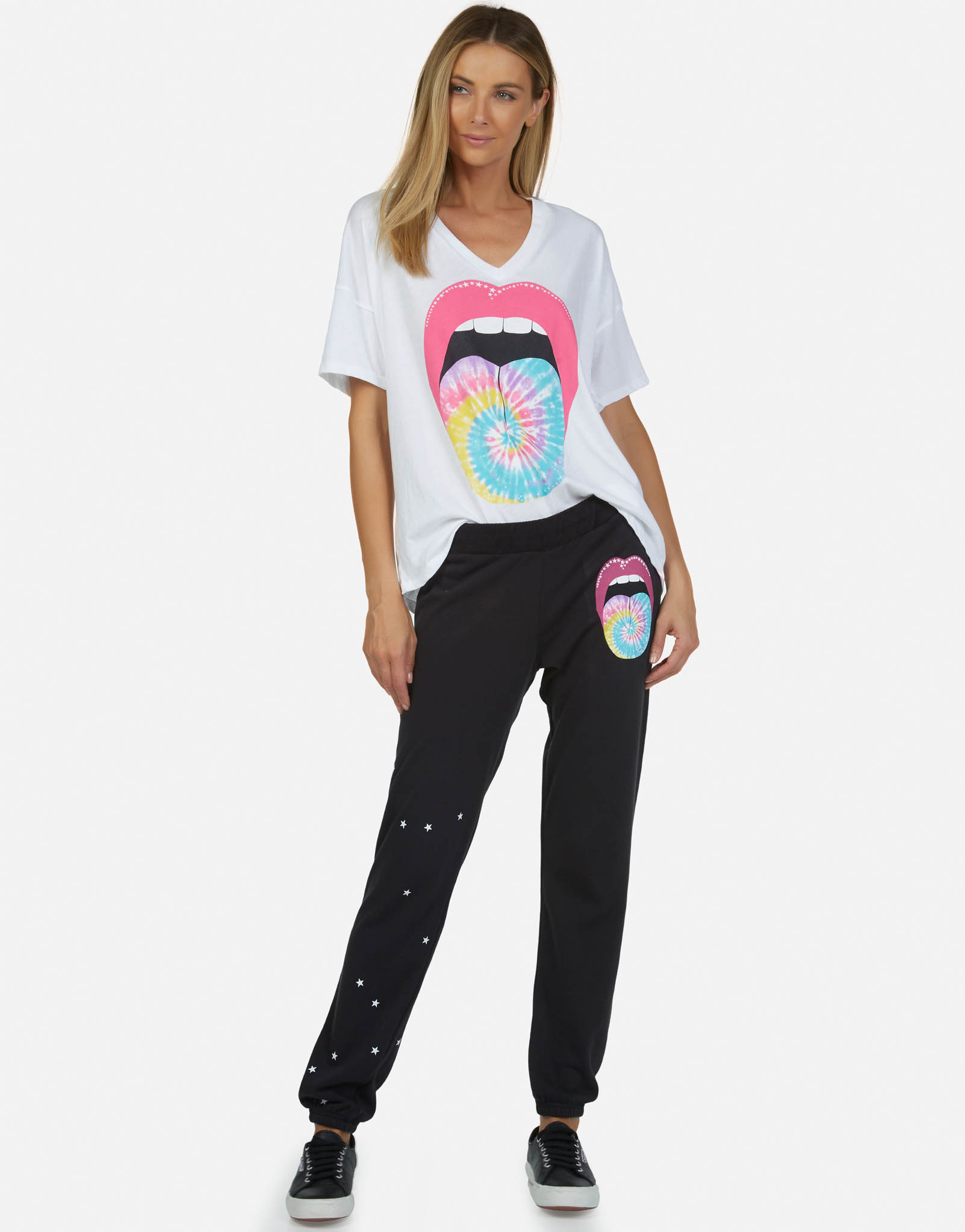 Lauren Moshi Women's Gia Tie Dye Tongue - 