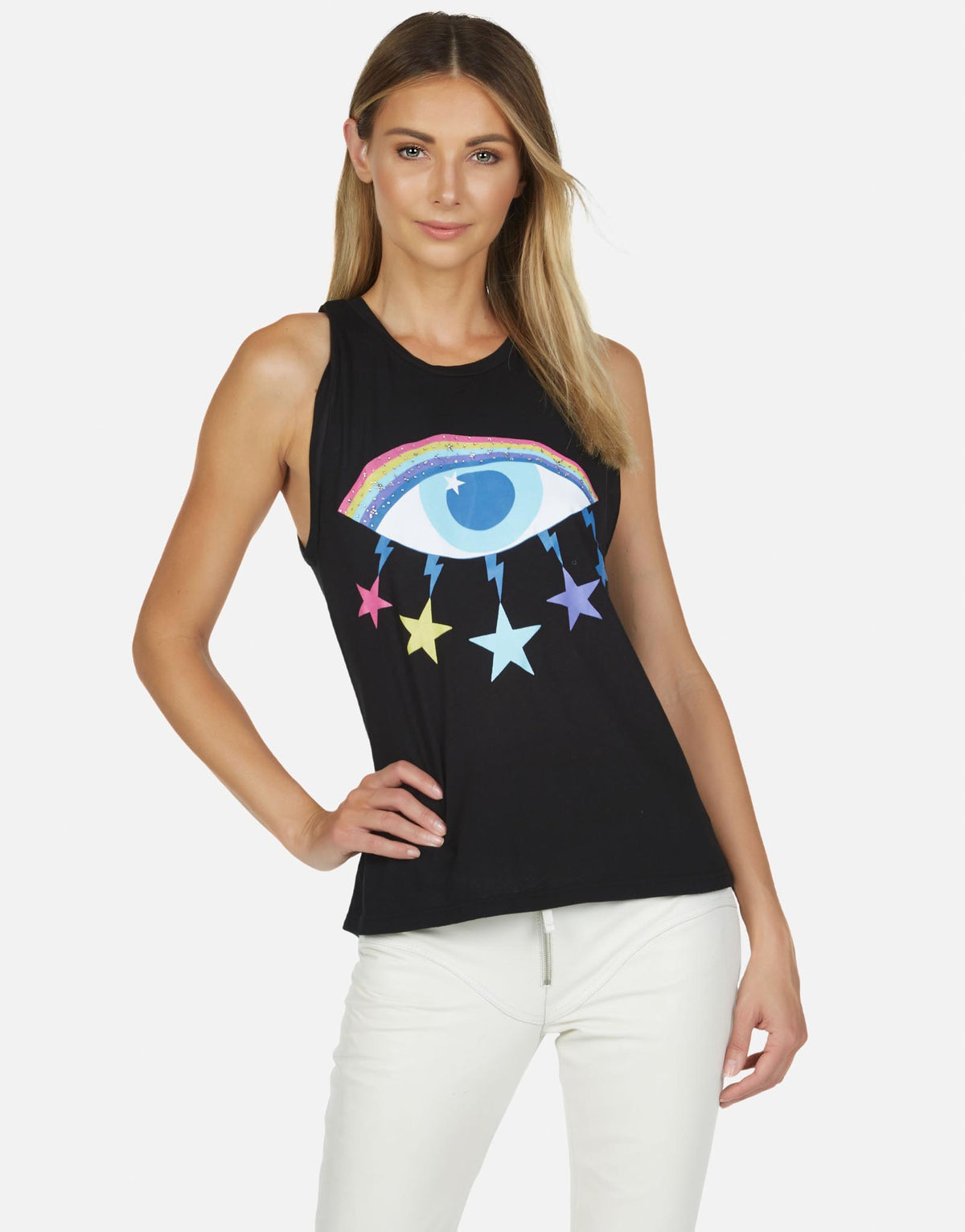 Lauren Moshi Women's Ashlin Cosmic Rainbow Eye - Black