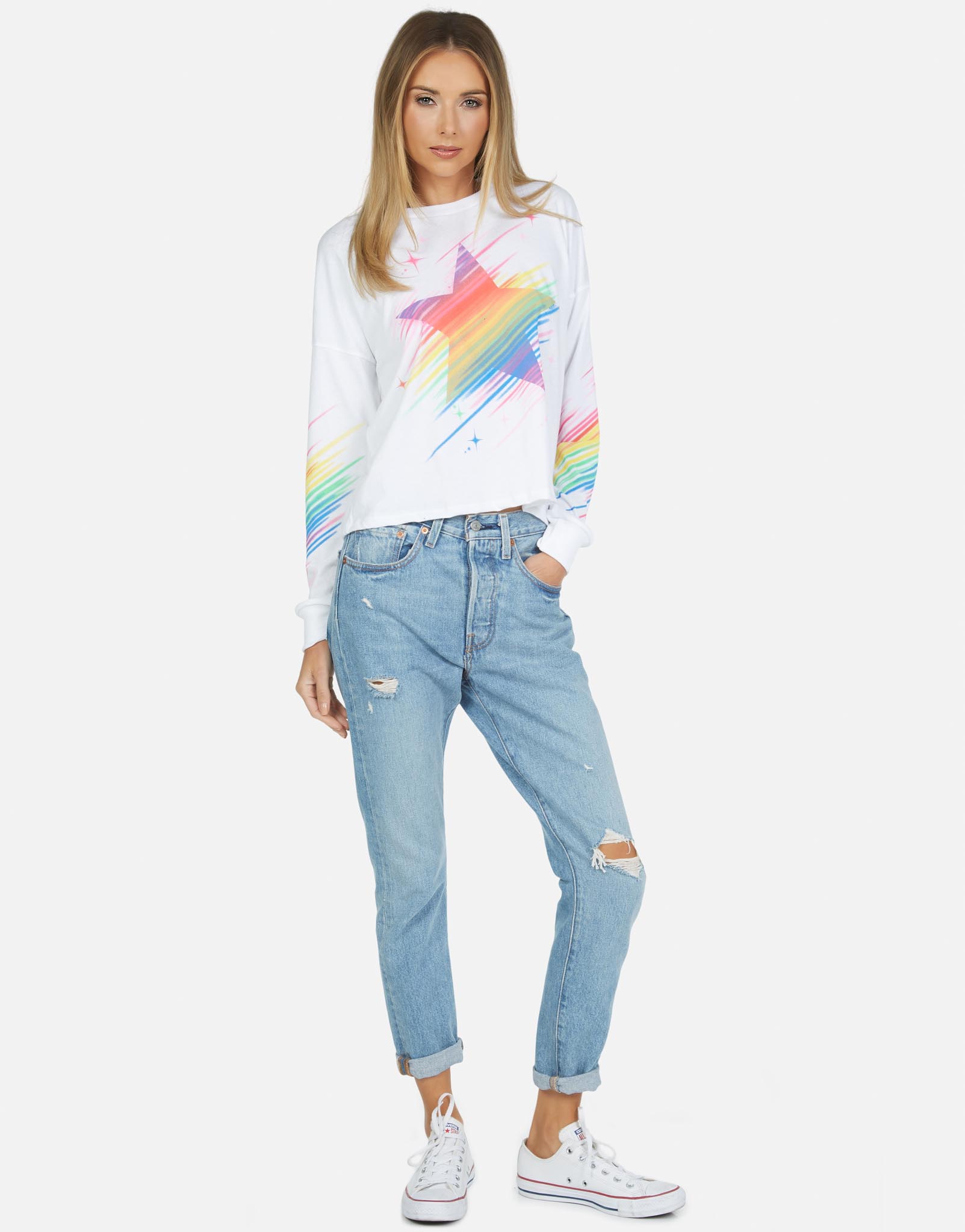 Lauren Moshi Women's Luella Neon Sparkle Star - 