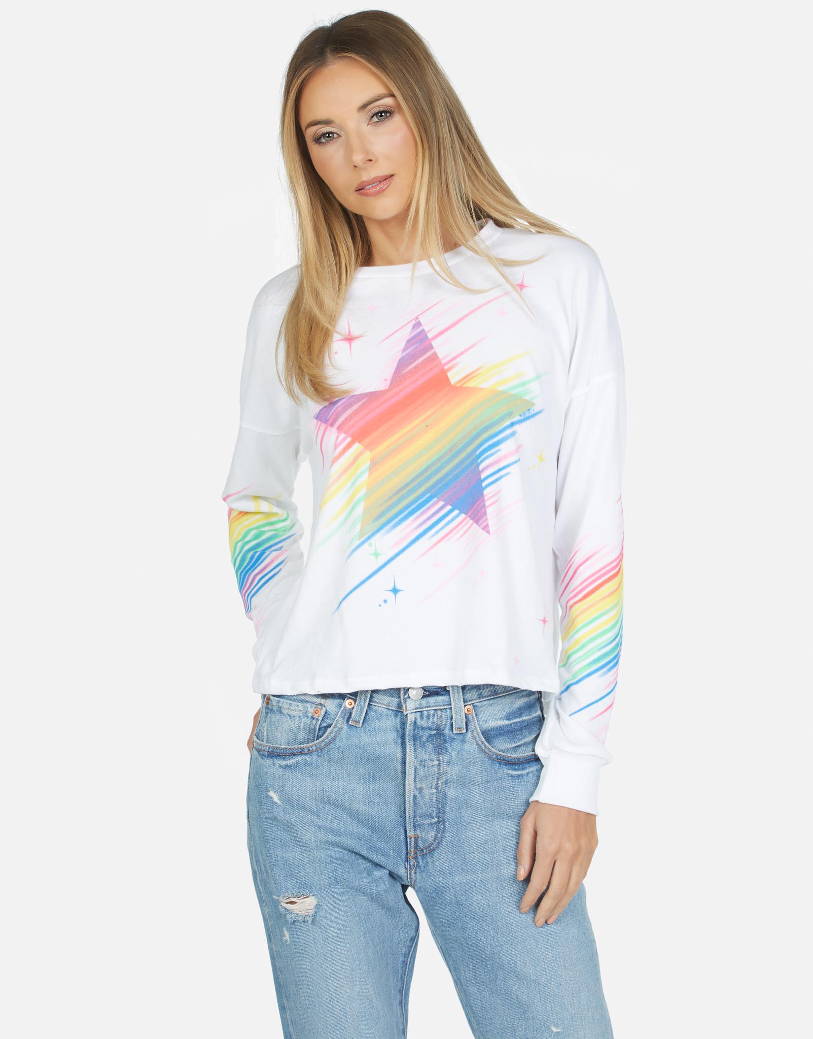 Lauren Moshi Women's Luella Neon Sparkle Star - 