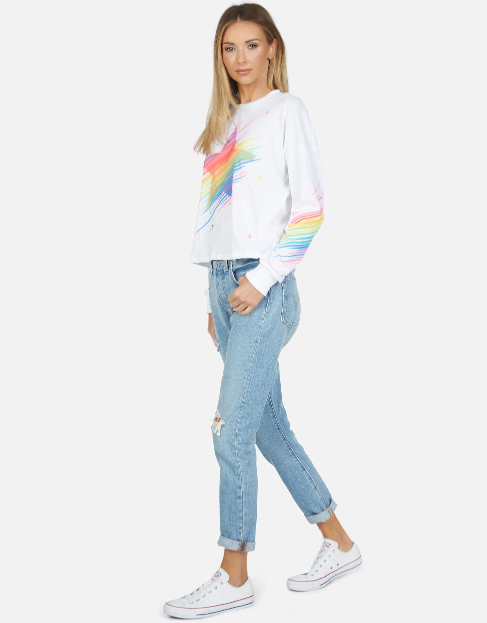 Lauren Moshi Women's Luella Neon Sparkle Star - 