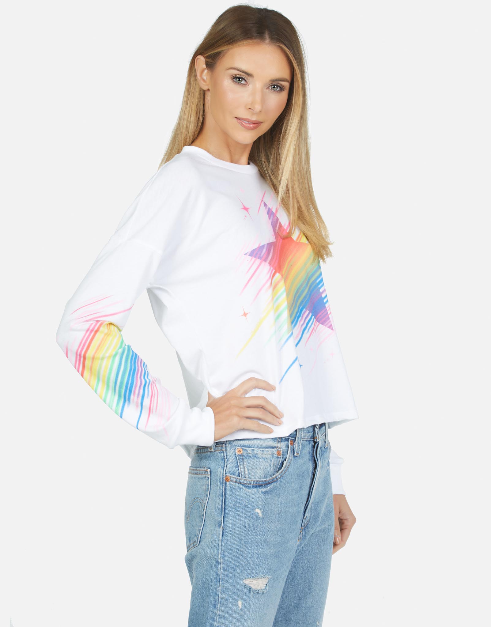 Lauren Moshi Women's Luella Neon Sparkle Star - 