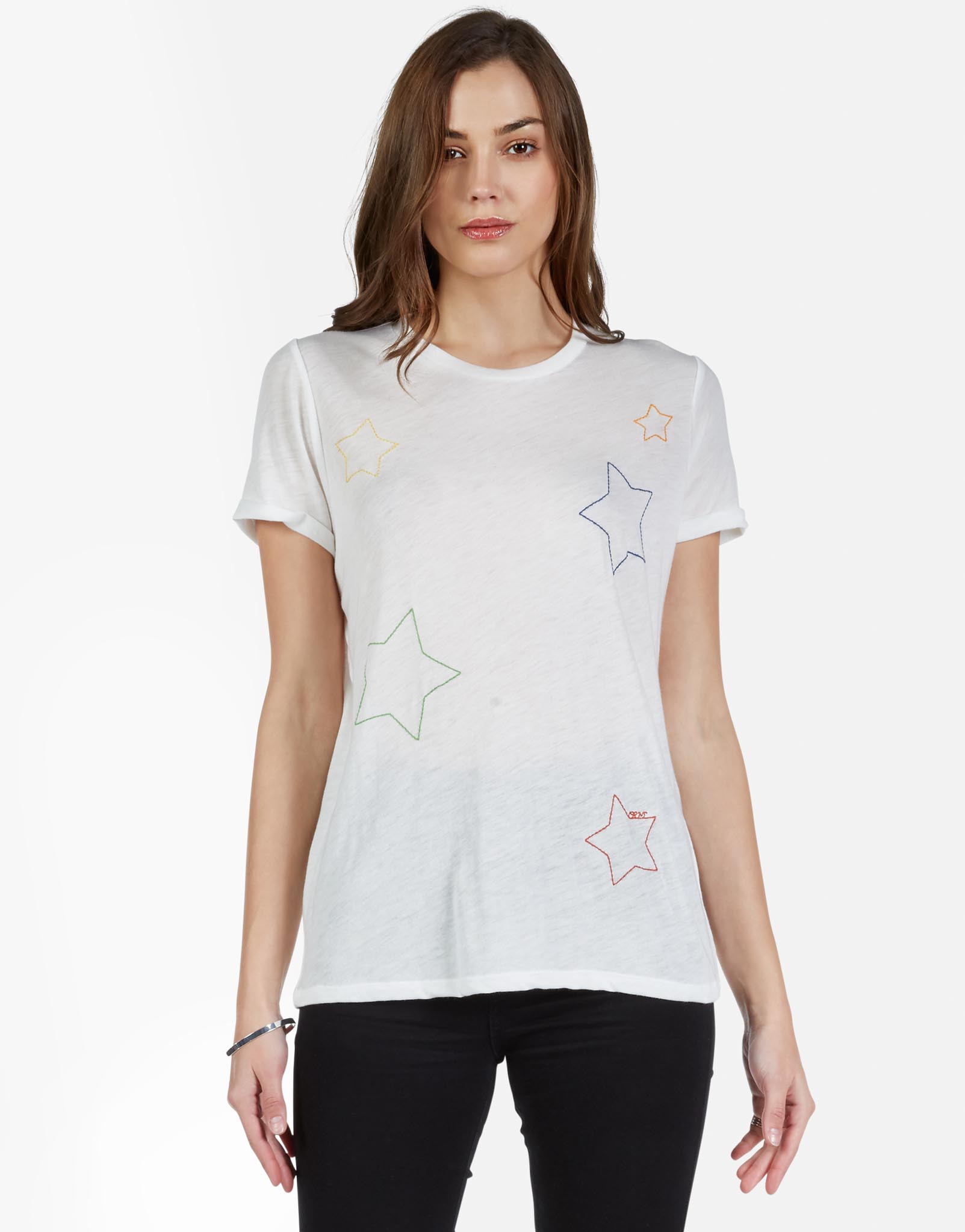 Lauren Moshi Women's Marina Color Star Embroidery - 