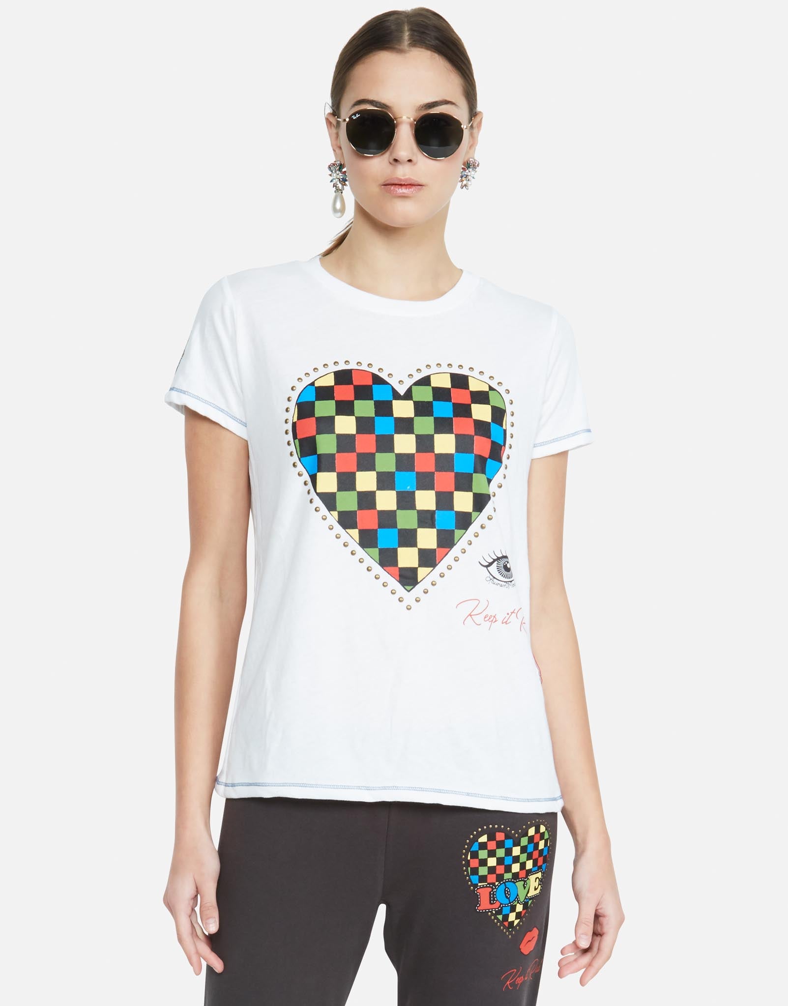 Lauren Moshi Women's Aviana Rad Checkered Heart - 