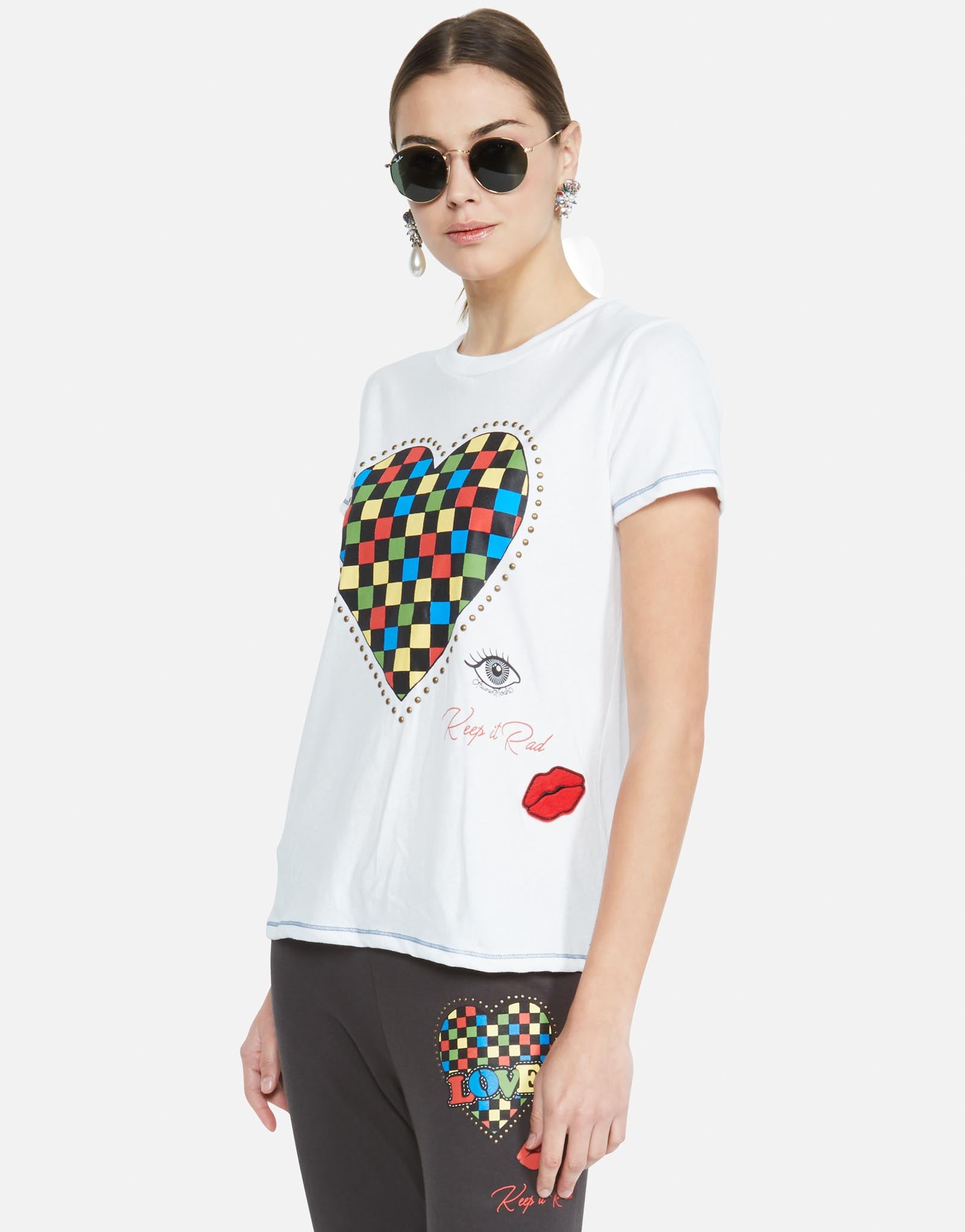 Lauren Moshi Women's Aviana Rad Checkered Heart - 
