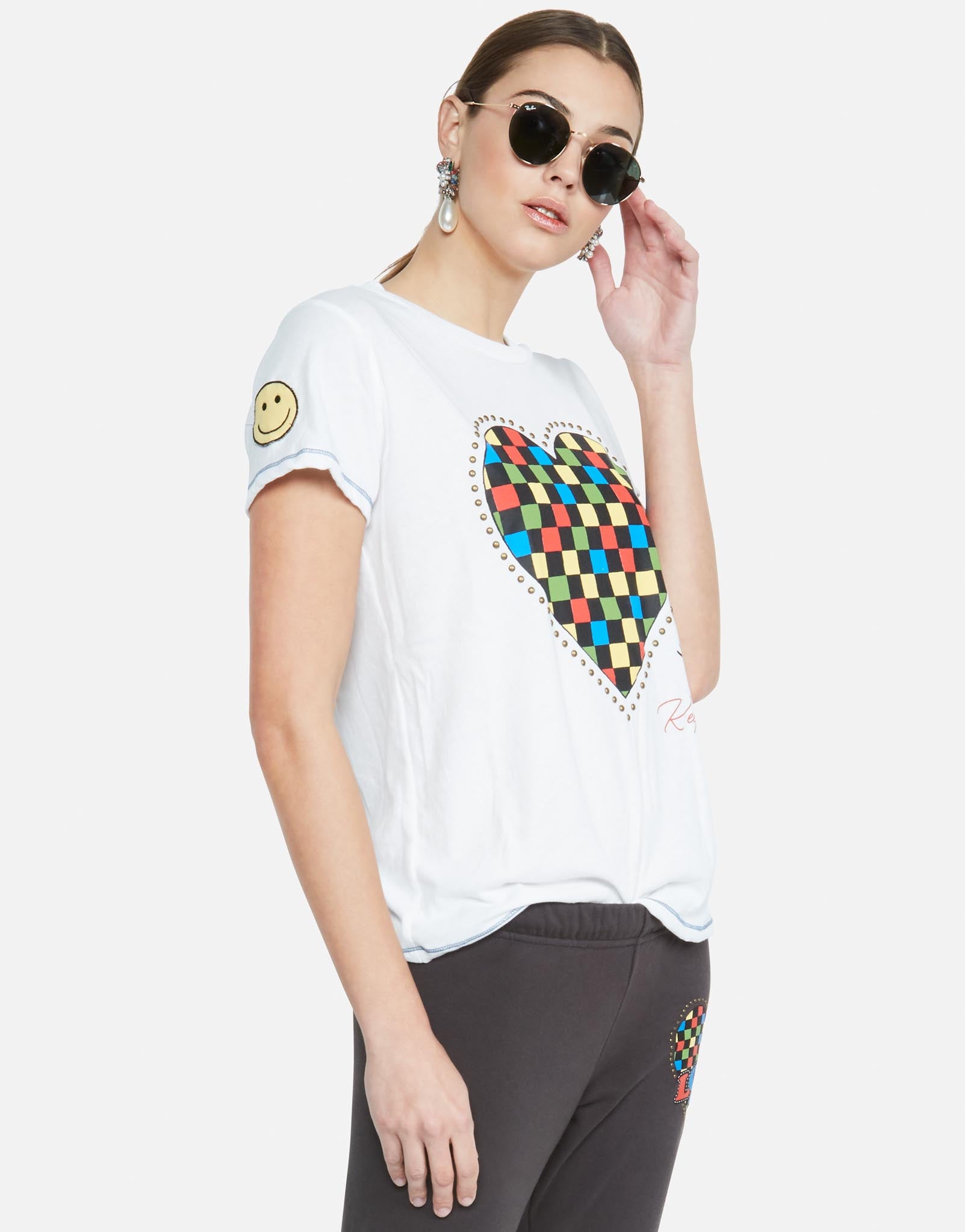 Lauren Moshi Women's Aviana Rad Checkered Heart - 