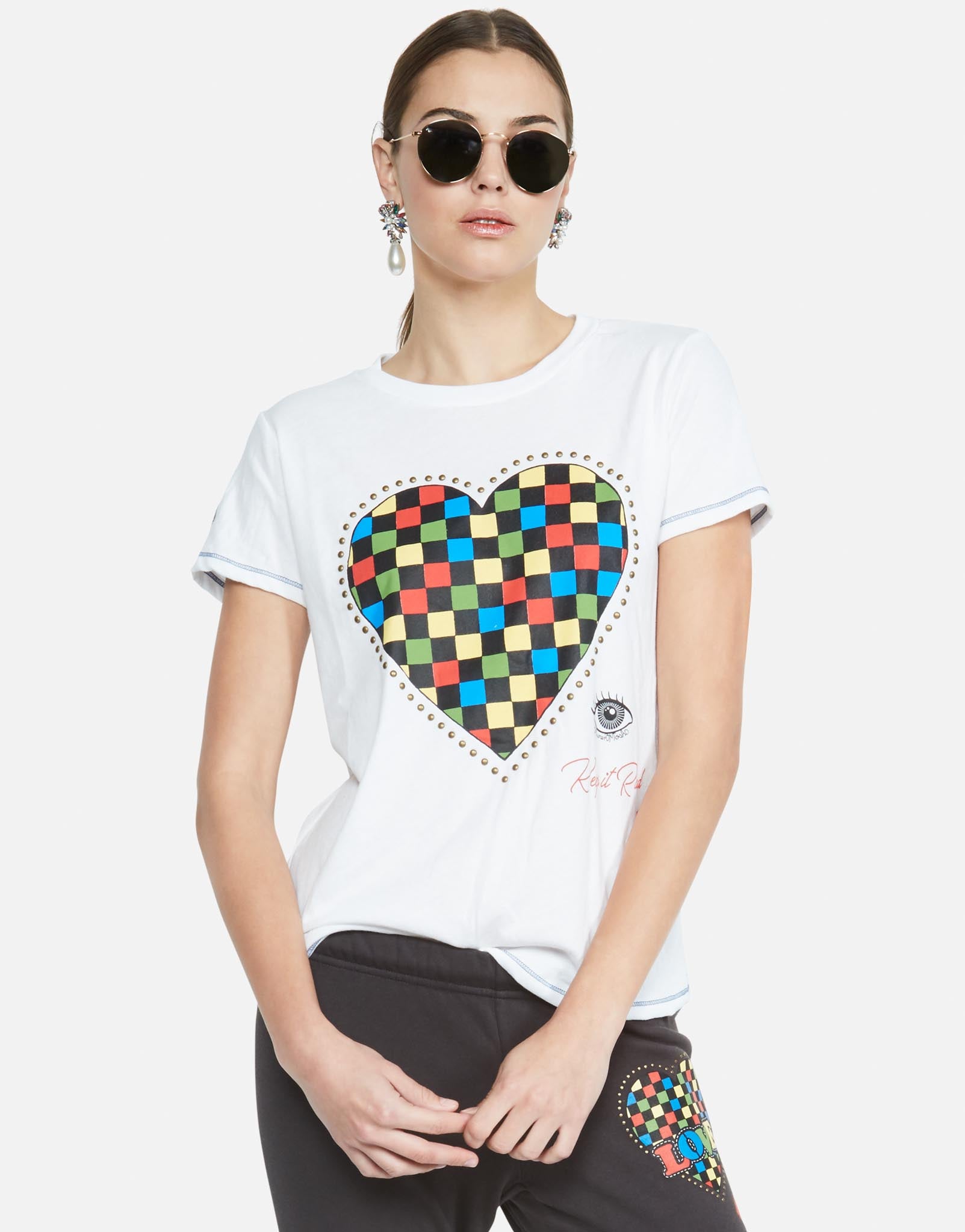 Lauren Moshi Women's Aviana Rad Checkered Heart - 
