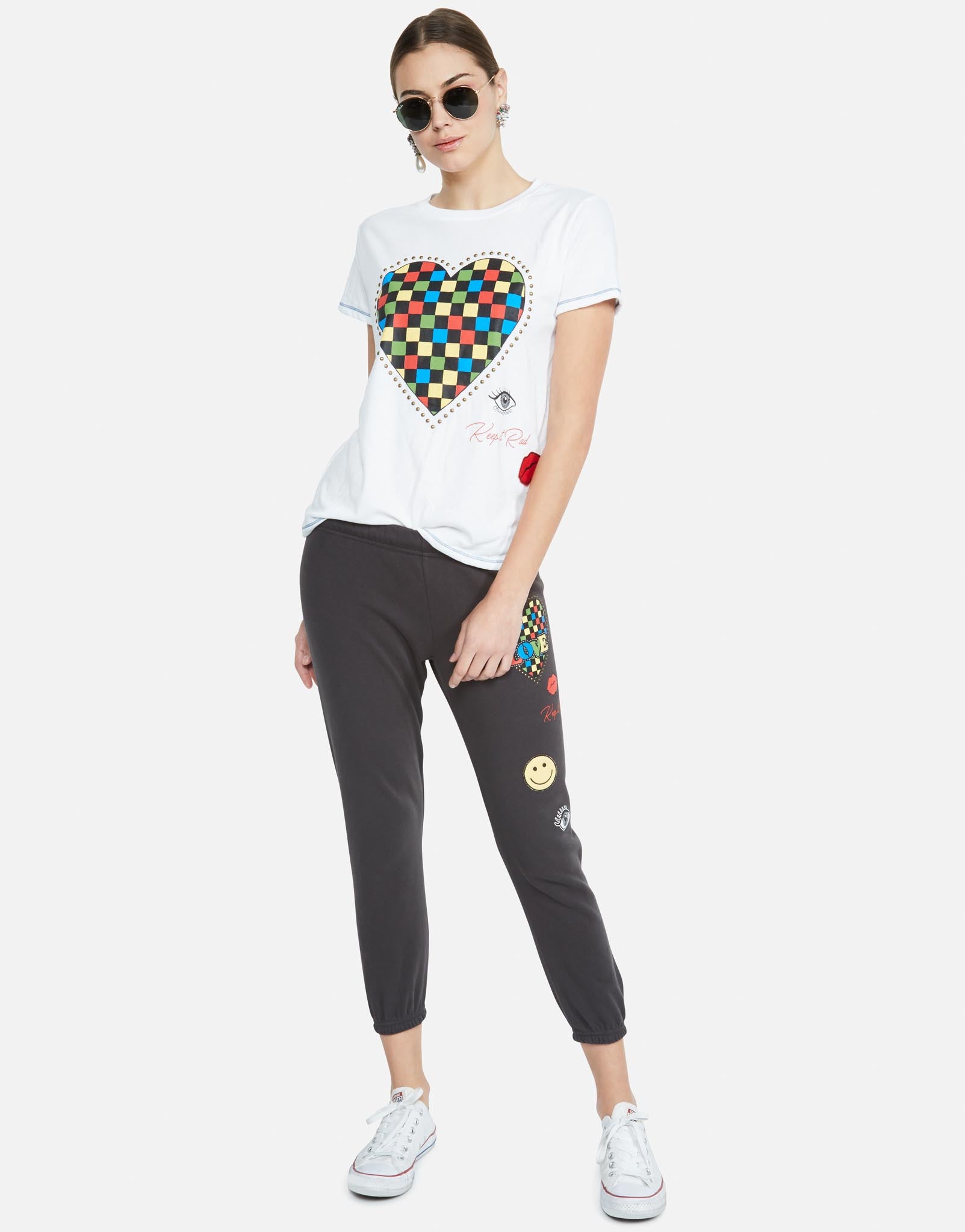 Lauren Moshi Women's Aviana Rad Checkered Heart - 
