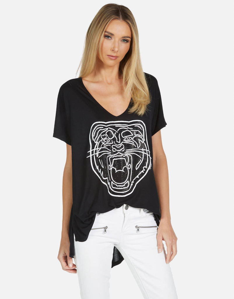 Lauren Moshi Women's Celine Crystal Tiger Head - 