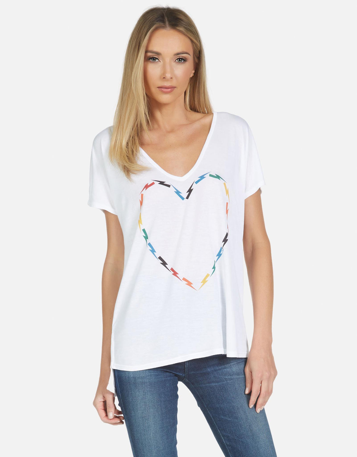 Lauren Moshi Women's Celine Rainbow Electric Heart - XS