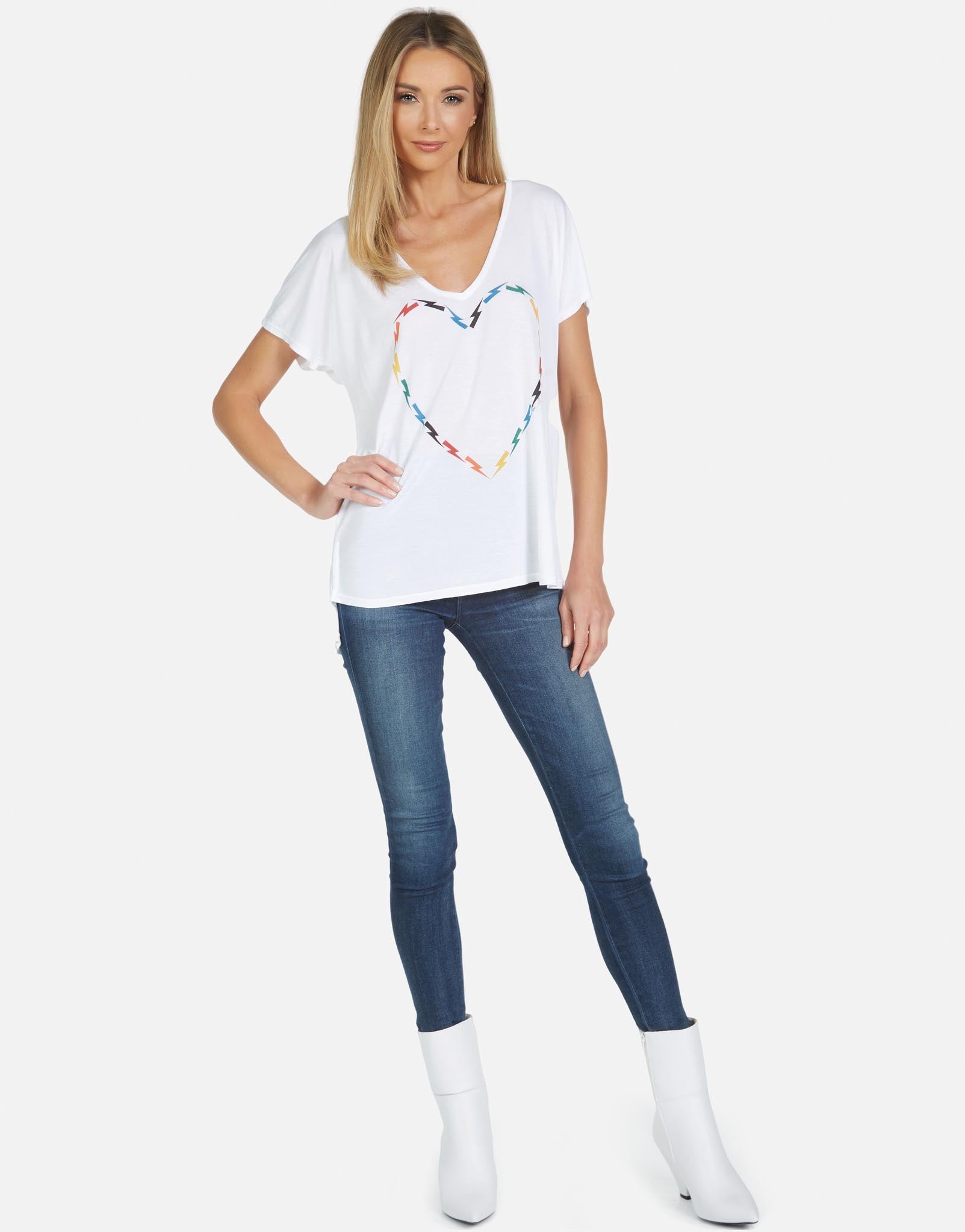 Lauren Moshi Women's Celine Rainbow Electric Heart - 