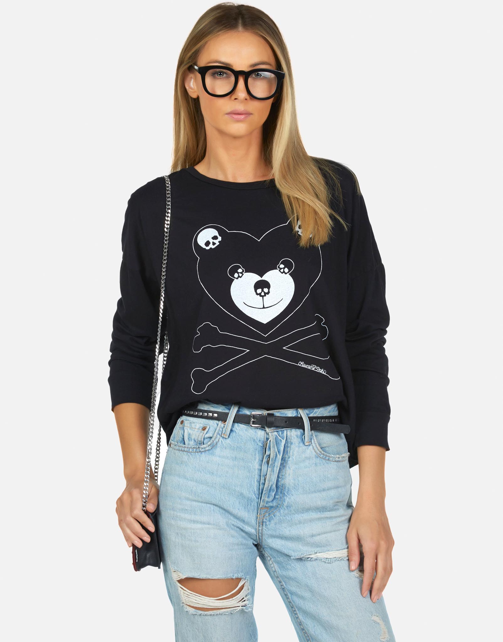 Lauren Moshi Women's Lori Skull Love Bear - 