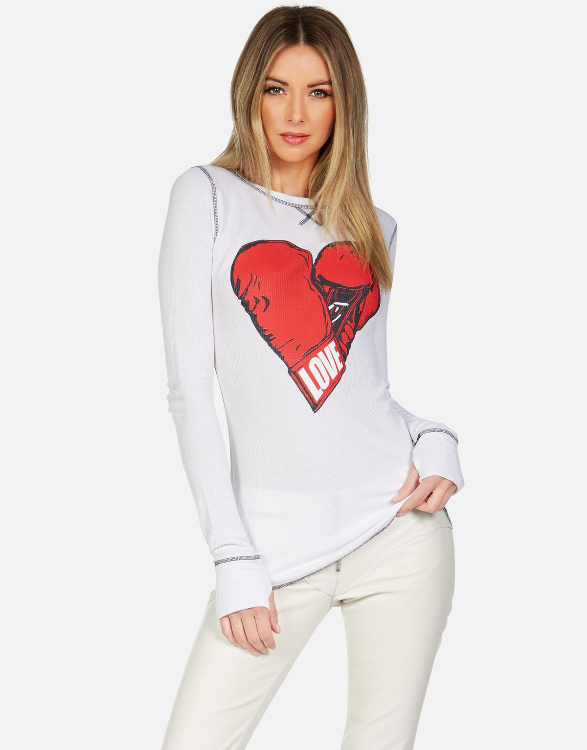 Lauren Moshi Women's Alexis Love Boxing - White