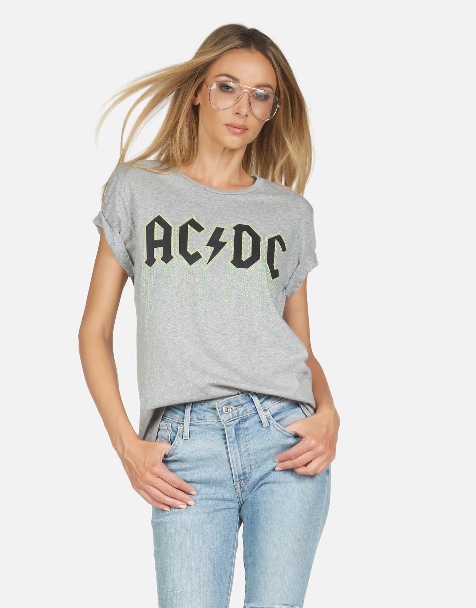 Lauren Moshi X ACDC Women's Jordana AC/DC Neon Stud - 