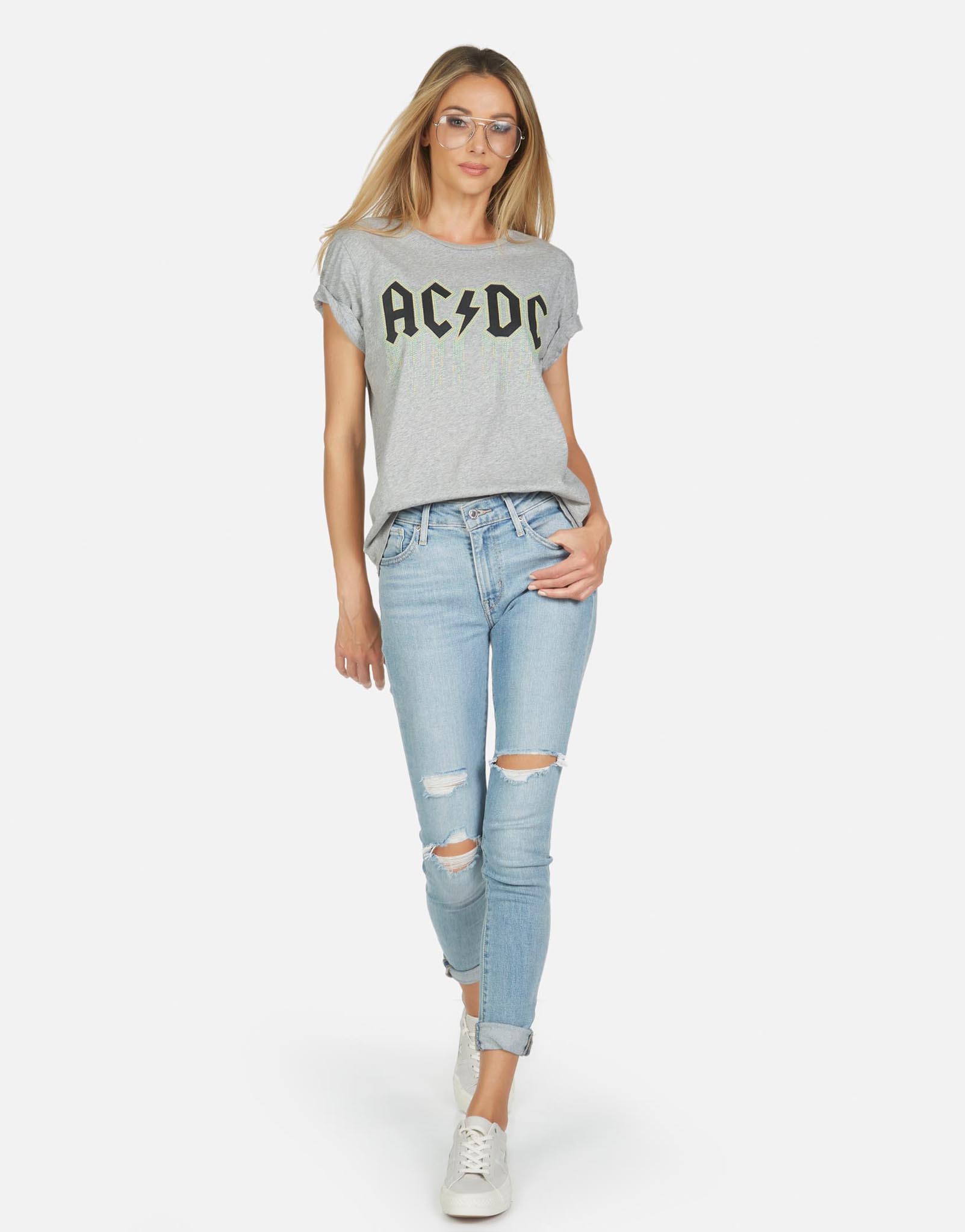 Lauren Moshi X ACDC Women's Jordana AC/DC Neon Stud - 